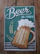 Plaque métal 28x40 vintage "BEER".