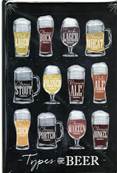 Plaque métal 20x30 vintage "DIFFERENTS BEERS".