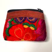 Porte monnaie motifs fleuri 2 Guatémala