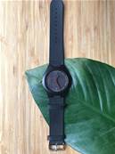 Montre cuir bois et bambou "Little six" noire petit cadran