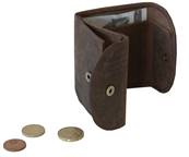 Porte-monnaie mini à double rabats en cuir 9x6,5x2 cm