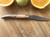 Couteau long pliable acier en bois palissandre "Rustique" 22 cm