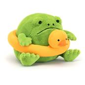 Peluche Jellycat Grenouille avec sa bouée - Ricky Rain Frog Rubber Ring