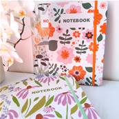 Carnet de poche fleurs oranges 9x14cm