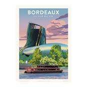 Affiche Bordeaux Cit du vin 50x70cm Fricker