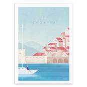 Affiche visit Croatie 30x40cm Henry Rivers