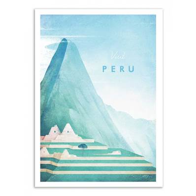 Affiche visit Pérou 50x70cm Henry Rivers