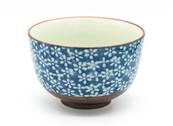 Bol japonais fleurs bleues diamtre 12,5 cm