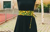 Ceinture femme, tissus africain WAX, 100% coton, 