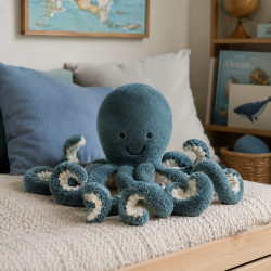 Doudou pouple OCTOPUS BLEU STORM 49cm Jellycat