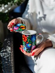 Tisanière noire avec infuseur 280 ml polonaise 