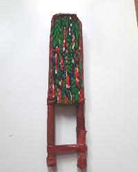 Éventail Wax Africain Vert Tropical et Corail – Fabrication Artisanale du Mali