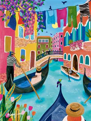 Affiche Gondoles de Venise 30x40 Nolwen
