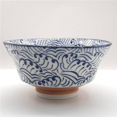 Bol japonais motif vagues bleues Ø 13 cm