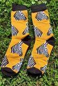 Chaussettes Zèbres fond jaune