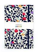 Carnet de notes Fleurs feuillages bleus