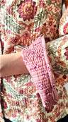 Veste indienne matelassée réversible fleurie blanche fleurie