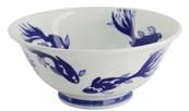 Bol à ramen Japonais Motif Poisson bleu 19 x8,5 cm 1000ML