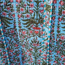 Sac coton Indien Surpiqué "Jardin d'Orient"