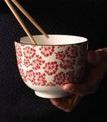 Set de 2 bols à baguettes “Shanghai” – Motifs rouges inspirés d’Asie