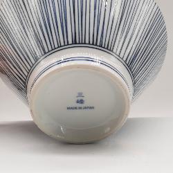 Bol ramen japonais conique à rayures bleues Ø 16 cm