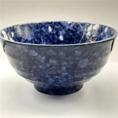 Bol japonais fleur Sakura bleue 17 cm