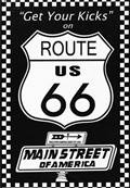 Plaque mtal 20x30 vintage "ROUTE US 66".