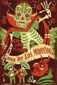 Plaque mtal 20x30 vintage Dia de los muertos, lucha del fuego