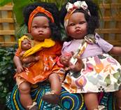 Poupée africaine Sohel, l'élégante aux cheveux de soie 45cm