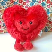 Doudou Beatie Heart Cur spcial Saint-Valentin