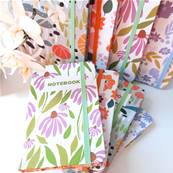 Carnet format A5 fleurs roses 14x21cm