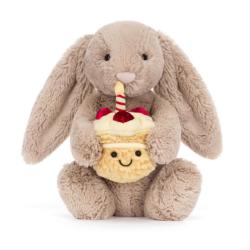 Peluche Jellycat bashful beige bunny 'birthday' original