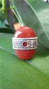 Bague touareg ronde cornaline