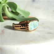Bague "Amazonite Héritage" - Chevalière Moderne