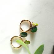 Boucles d'oreilles Dorées "vertige" - Émail à Froid
