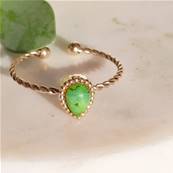 Bague "Lagune Africaine" - Ovale en Turquoise d'Afrique