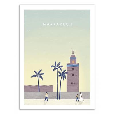Affiche Marrakech Maroc 30x40cm Katinka Reinke