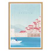 Affiche visit Croatie 30x40cm Henry Rivers