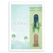 Affiche visit Cuba 50x70cm Henry Rivers