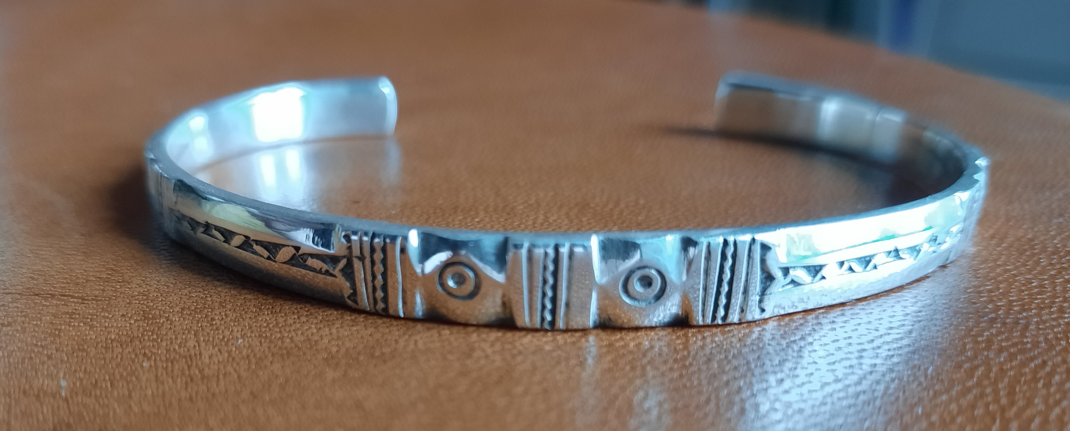 Bracelet touareg argent biseauté Homme/Femme Anzar