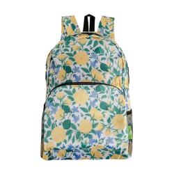 Sac � dos pliable et imperm�able recycl� fleurs jaunes