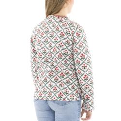Veste indienne matelassée réversible blanche