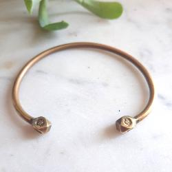 Bracelet Touareg Laiton Minimaliste – Jonc Ethnique Artisanale