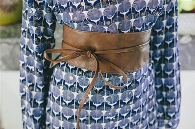 Ceinture large pour femme taille haute Beige