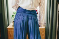 Pantalon coloré uni taille unique