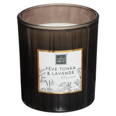 Bougie parfumée FEVES de TONKA LAVANDE 190G dans boite cadeau