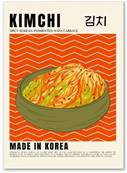Affiche Kimchi made in Korea rouge 30cm x 40 cm