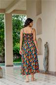Robe longue à bretelle fleurs tropicales SANGO