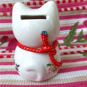 Maneki neko tirelire monnaie