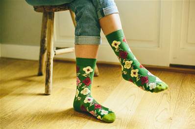 Chaussettes femme Green Garden coton